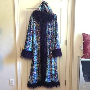 Tamo Design x Warrior Within x Jamminon Long Psychedelic Fur-Trimmed Jacket